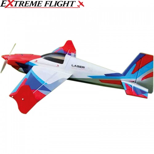 Extreme Flight 60" Laser-EXP V3 Red/White/Blue/Silver - INSTOCK